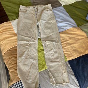 Vintage Levi Button Up White/Cream Jeans